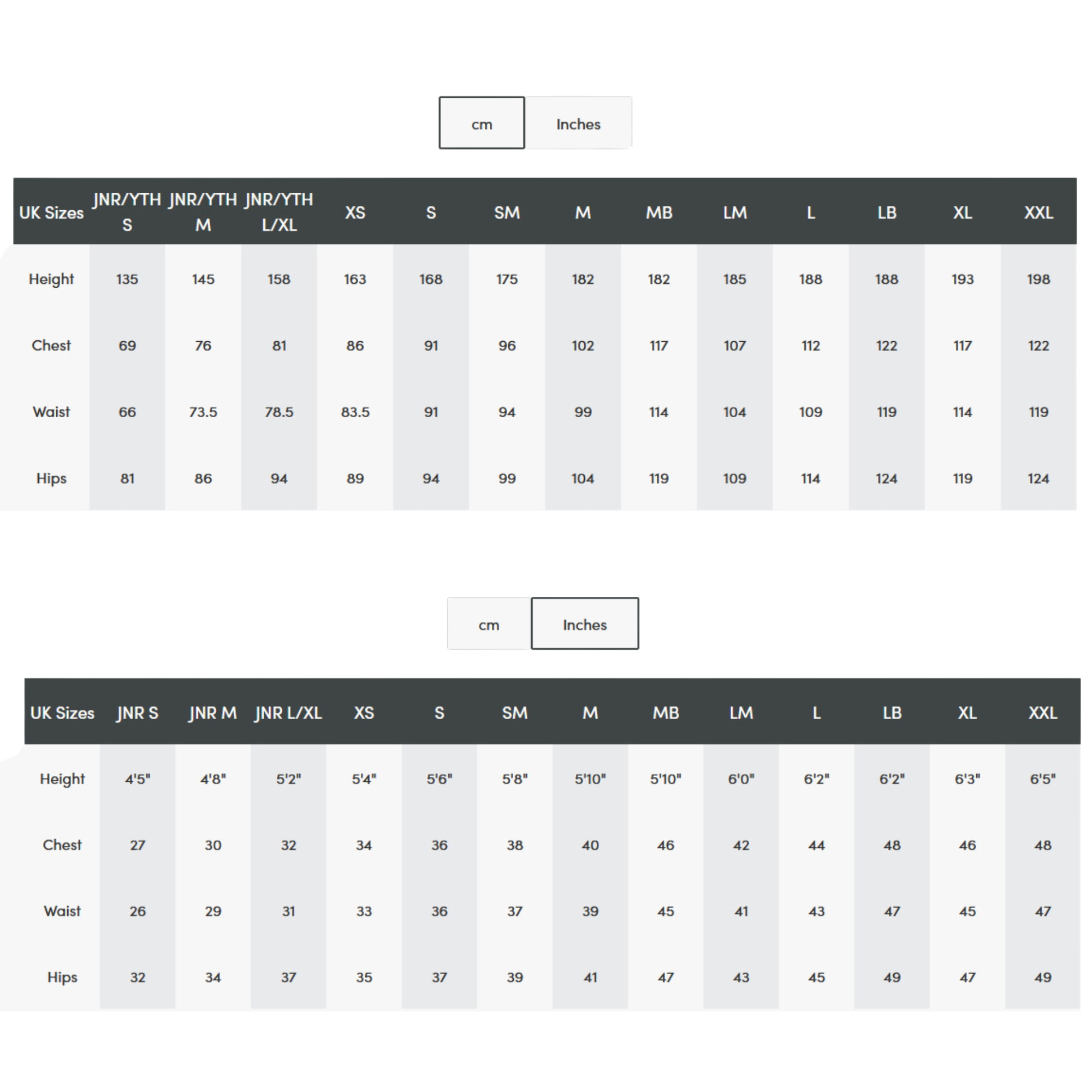 TYPHOON DRYSUIT 24 0 Size Chart